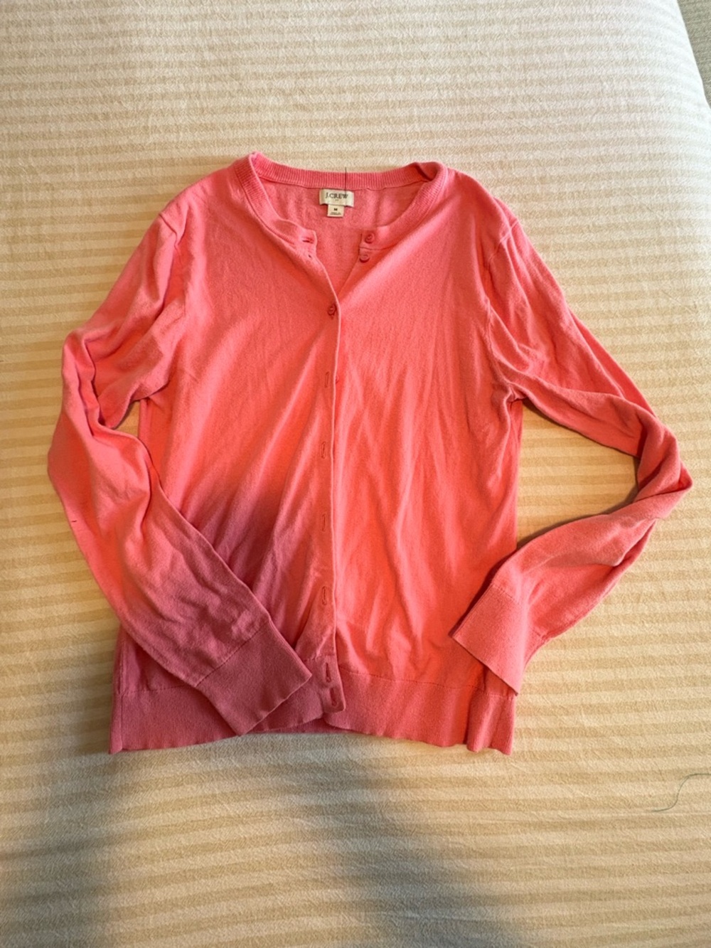 J. Crew Pink Button-Front Cardigan